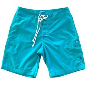 J-Crew Board shorts. Aqua. Green/blue. Size 32